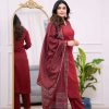Women Embrodairy  Stright Kurta Set