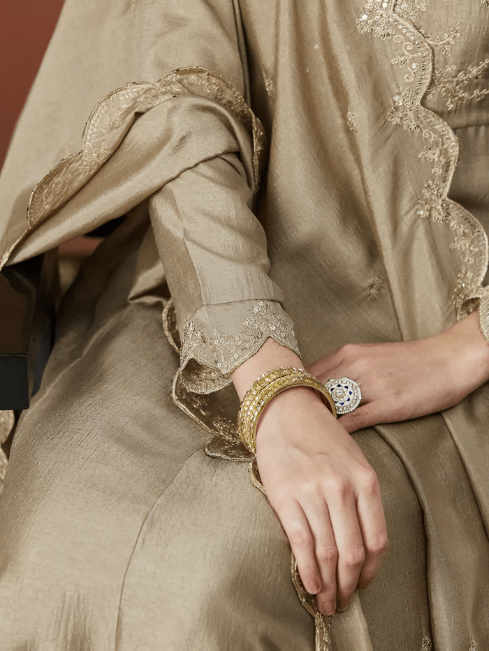 Women’s Embroidered Anarkali and Pant with Dupatta Set