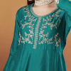Women’s Embroidered Anarkali and Pant with Dupatta Set