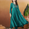 Women’s Embroidered Anarkali and Pant with Dupatta Set