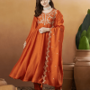 Women’s Embroidered Anarkali and Pant with Dupatta Set