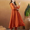 Women’s Embroidered Anarkali and Pant with Dupatta Set