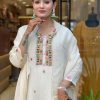 Women Embroidered Chinon Kurta Set