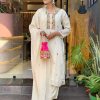 Women Embroidered Chinon Kurta Set