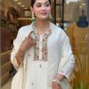 Women Embroidered Chinon Kurta Set