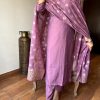 Women Embroidered Chanderi  SILK  kurta set