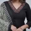 Women Embrodairy  Stright Kurta Set With duppata