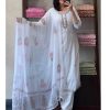 Women Embroidered Georgette Butti  Kurta Set