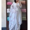 Women Embroidered Georgette Butti  Kurta Set
