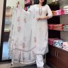 Women Embroidered Georgette Butti  Kurta Set