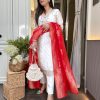Off White Embrodairy Kurta Set