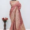 Dusty Rose Banarasi Silk Saree
