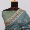 Sea Green Banarasi Silk Saree
