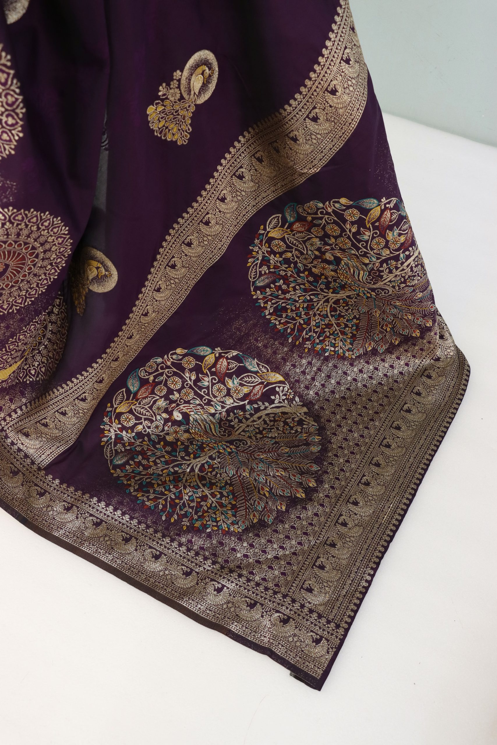 Royal Purple Banarasi Silk Saree