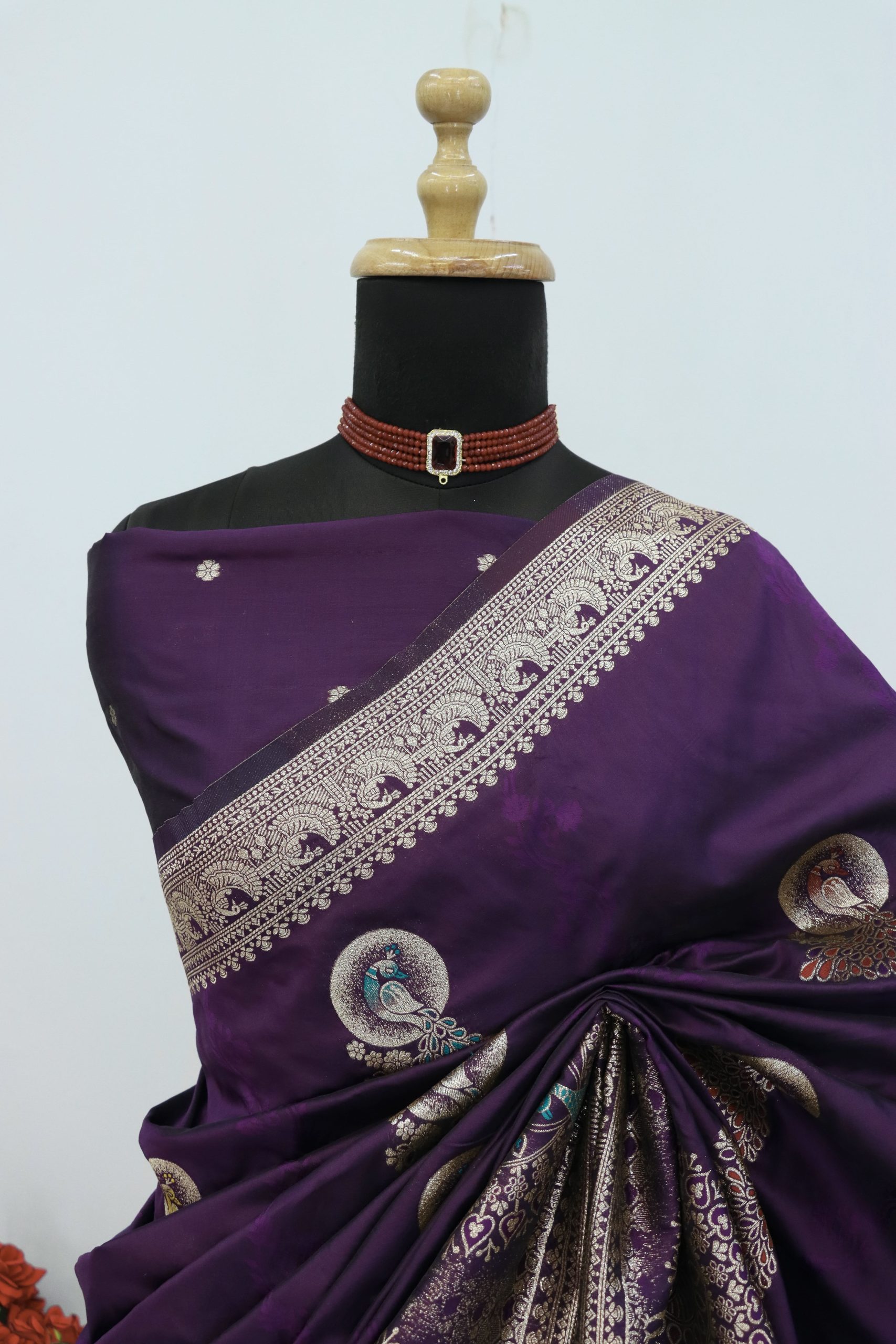 Royal Purple Banarasi Silk Saree