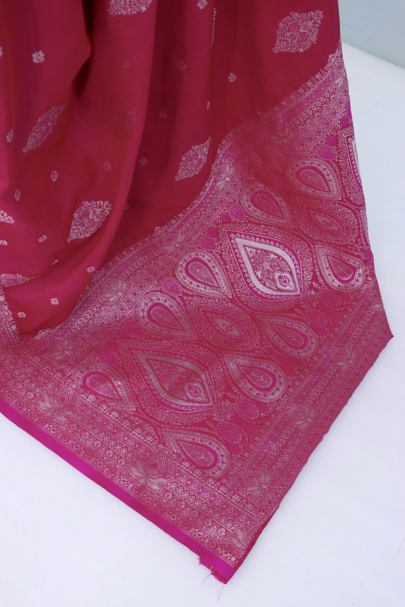 Pink Banarasi Silk Saree