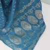 Teal Blue Banarasi Silk Saree