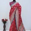 Maroon Banarasi Silk Saree