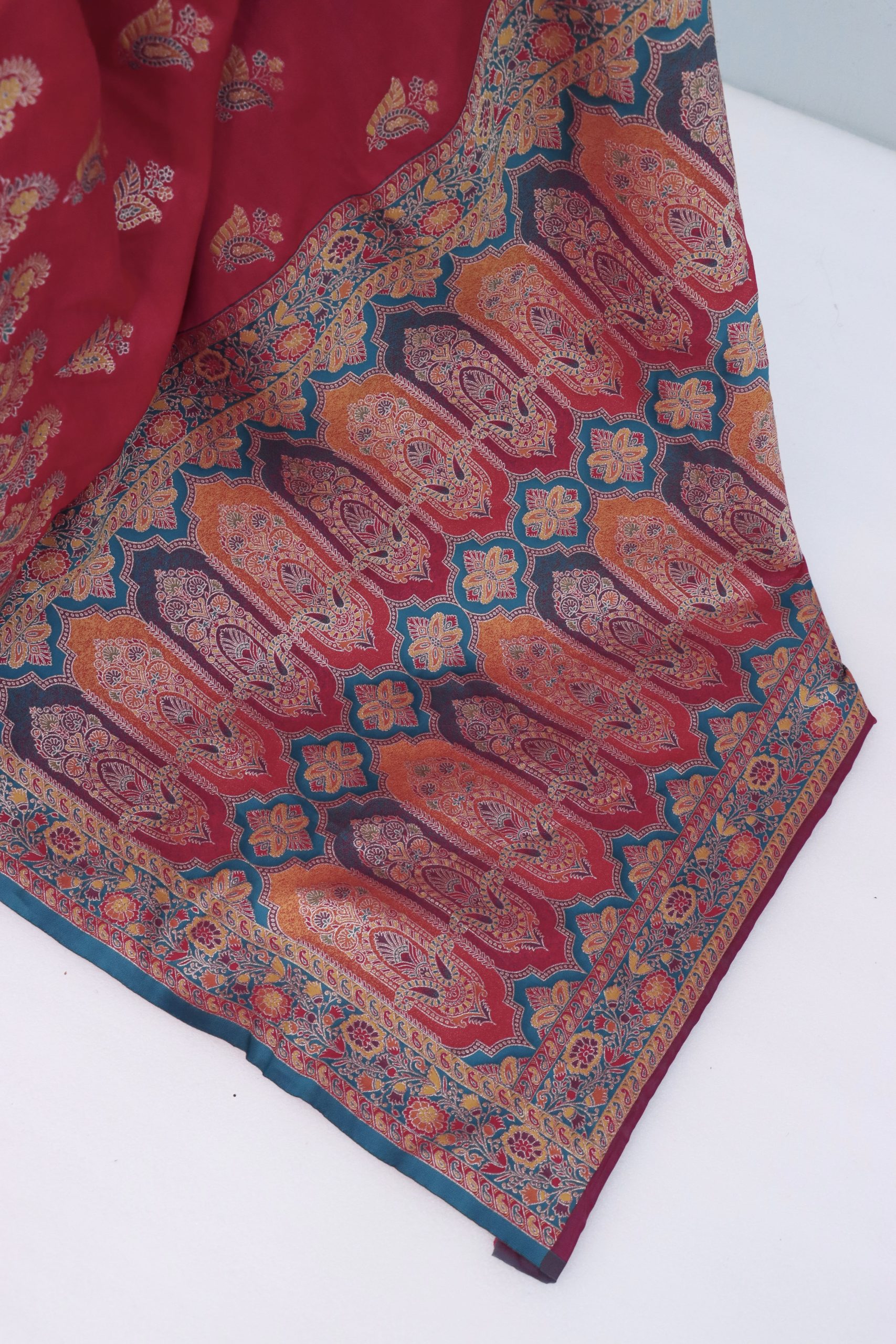 Maroon Banarasi Silk Saree