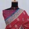 Maroon Banarasi Silk Saree