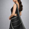 Black Elegant Saree with Golden Stone Work