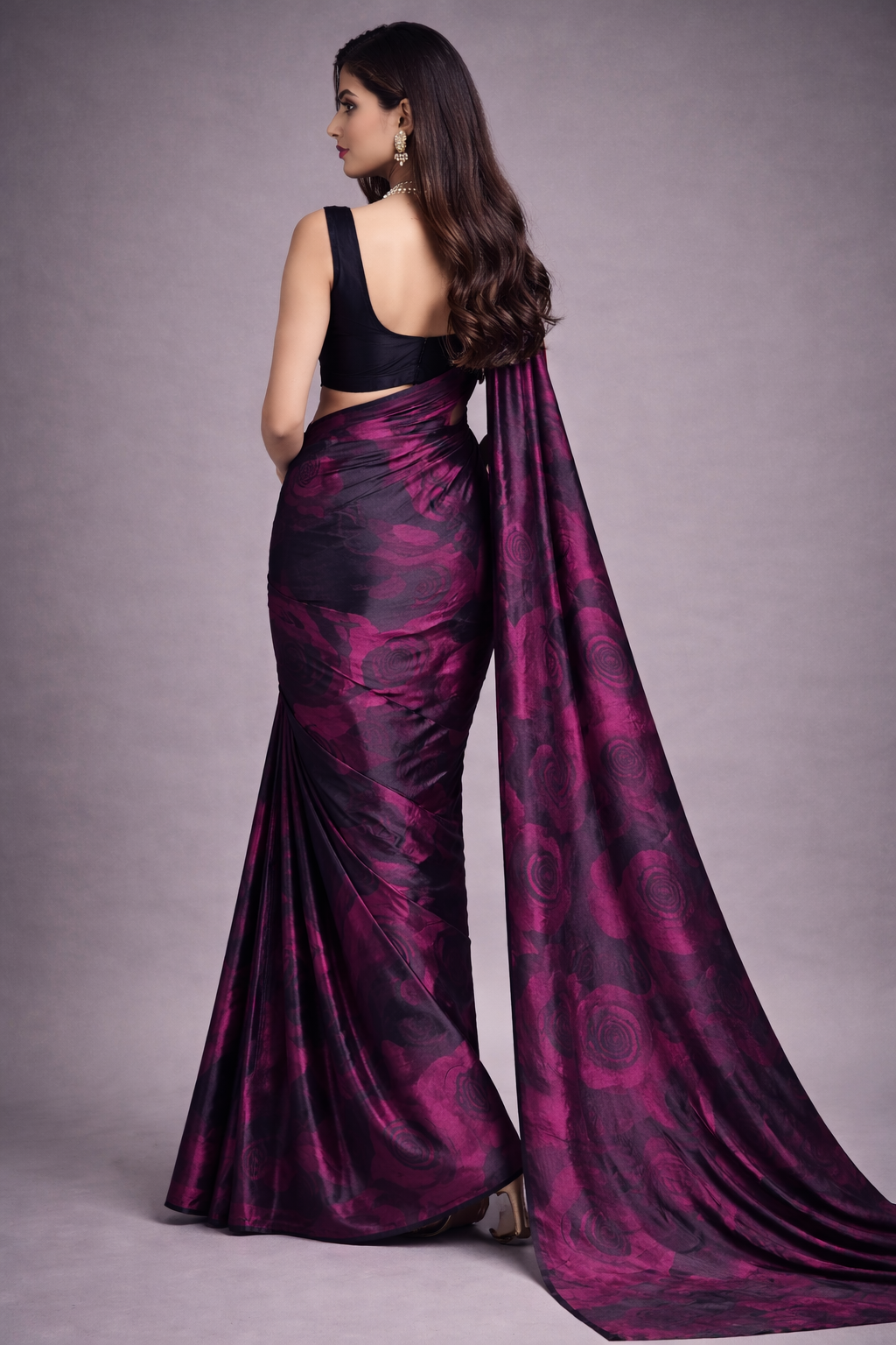 Elegant Floral Printed Saree Premium Party Wear