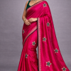 Luxury  Rani Party Wear Saree with Stone Work Details