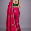 Luxury  Rani Party Wear Saree with Stone Work Details