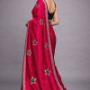 Luxury  Rani Party Wear Saree with Stone Work Details