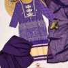 Chinon Kurta Set in a rich purple