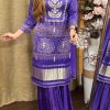 Chinon Kurta Set in a rich purple