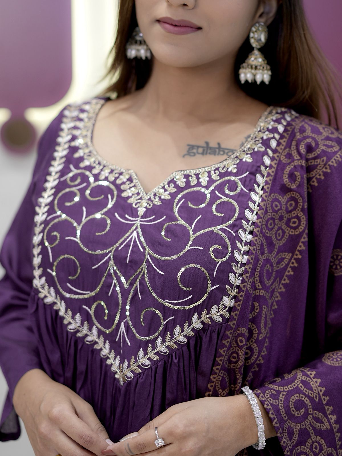 Akshara Chanderi Suit Set