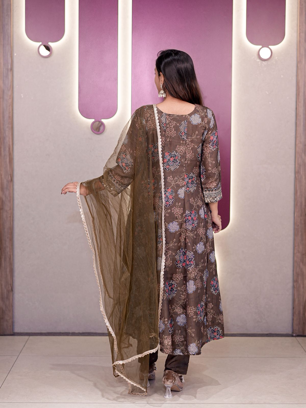 PREMIUM Anarkali SALWAR SUIT Digital Print Sets With Dupatta