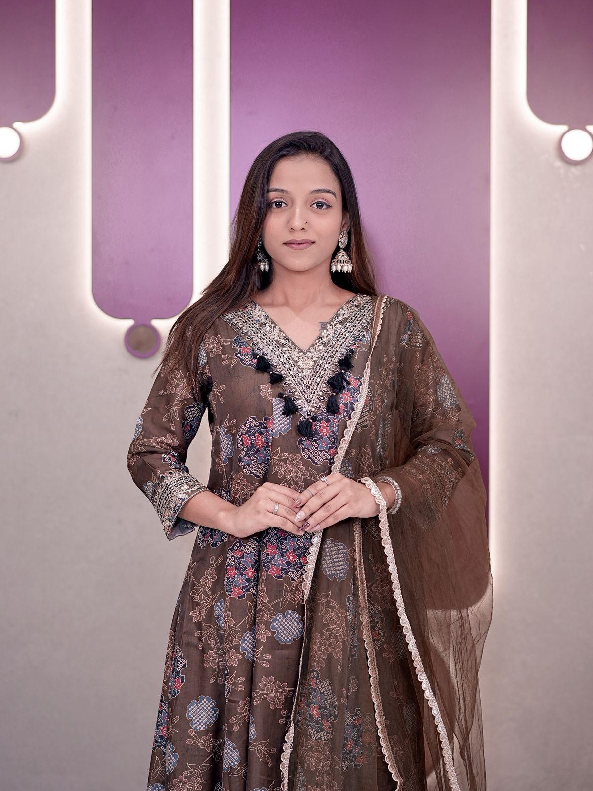 PREMIUM Anarkali SALWAR SUIT Digital Print Sets With Dupatta