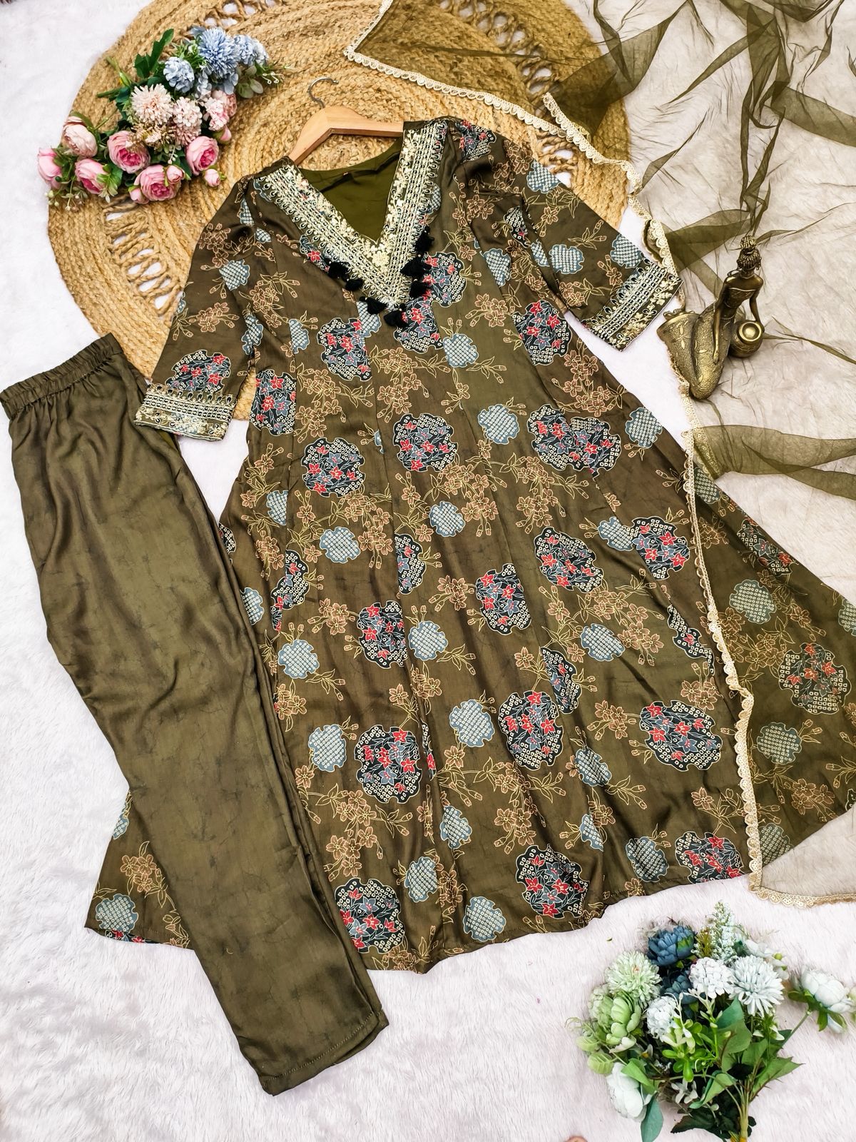 PREMIUM Anarkali SALWAR SUIT Digital Print Sets With Dupatta