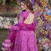 Graceful digital print gown with plazo dupatta