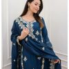 Top plazo and work Embroidery Dupatta