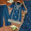 Top plazo and work Embroidery Dupatta