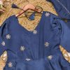 Blue Anarkali style kurti and  dupatta set