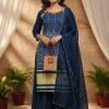 Cotton Thread Embroidery Kurti sharara Dupatta set