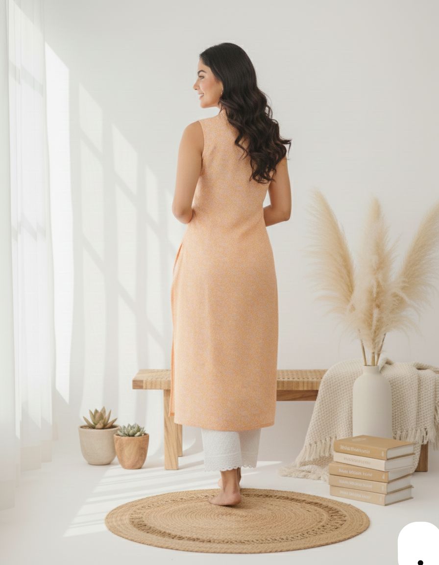 Maroon Digital Prints Kurta Set