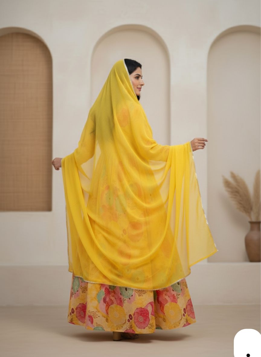 Alia cut kurtis dupatta