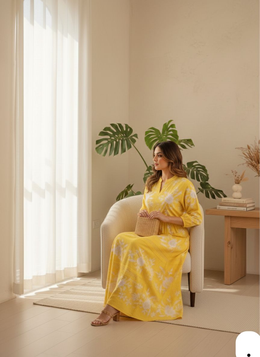 beautiful Long embroidery  gown