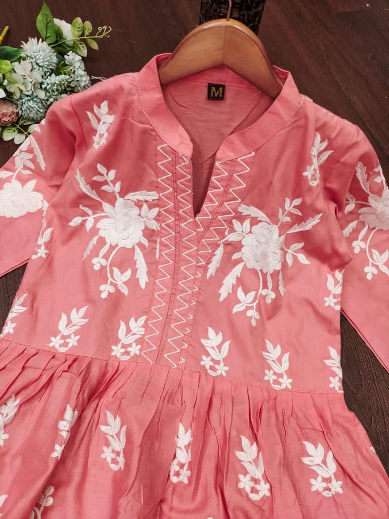 Beautiful Long embroidery gown