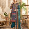 Multicoloured  print with  work and Dupatta