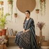 Black Anarkali Stitchied Suit Set