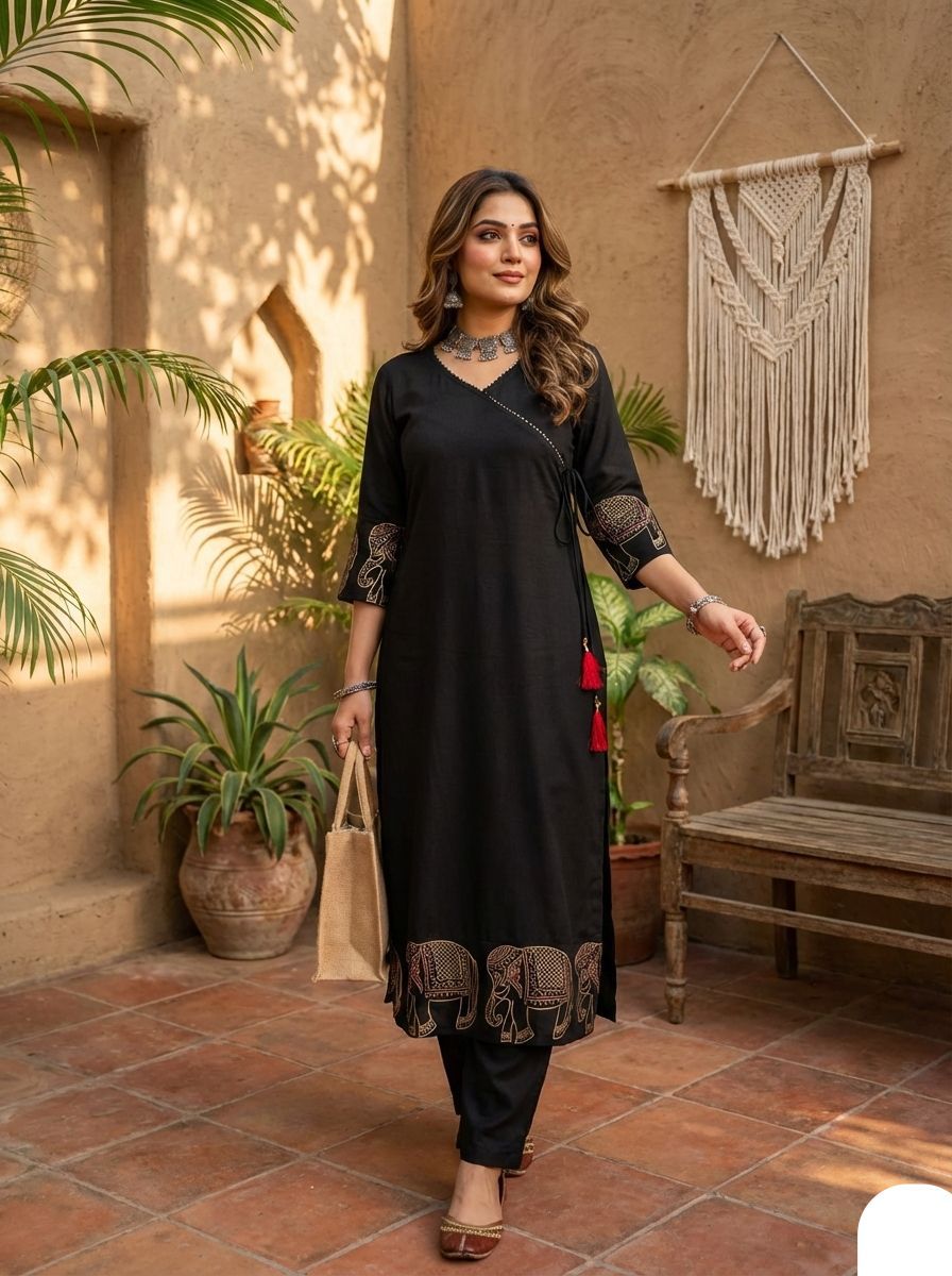 Black Elephant Beautiful Suit set