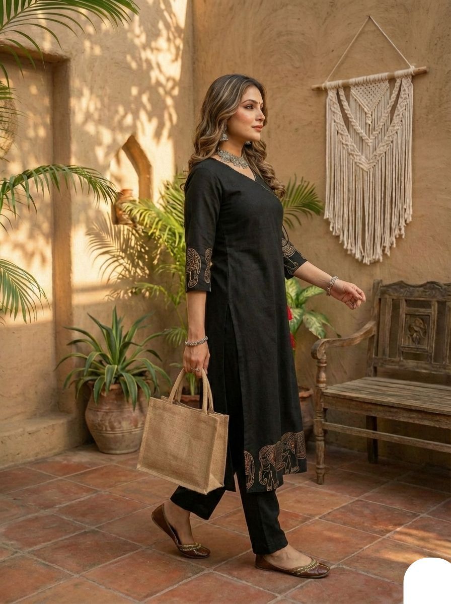 Black Elephant Beautiful Suit set