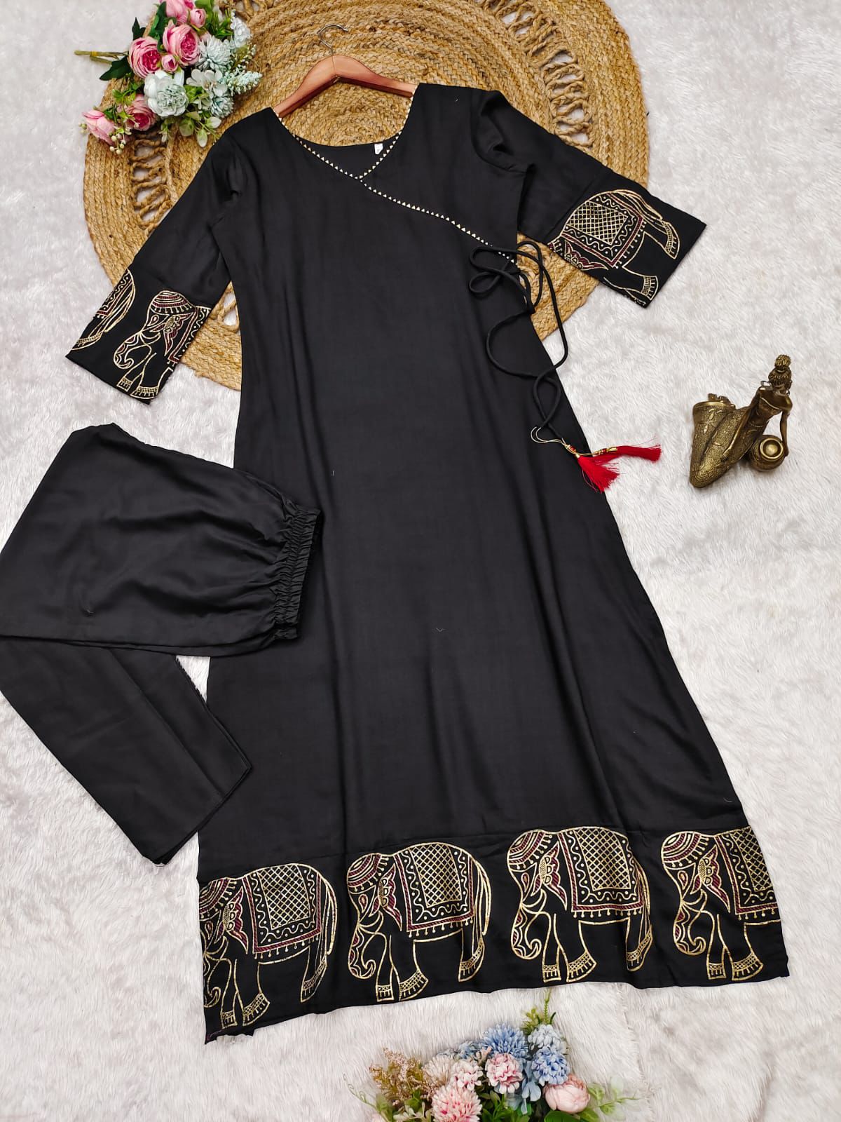 Black Elephant Beautiful Suit set