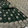 Bottle Green Banarasi Silk Saree